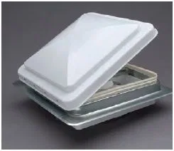 71111A-C2G1 – HENG'S IND Roof Vent, Manual Opening For 14 Inch x 14 Inch Without Fan White Easy Change Lid Galvanized...